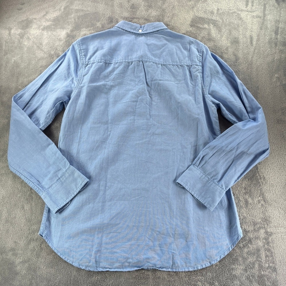 Gap Oxford Shirt S Blue Boyfriend Fit Button Down Top Capsule Wardrobe Layering - Picture 7 of 11